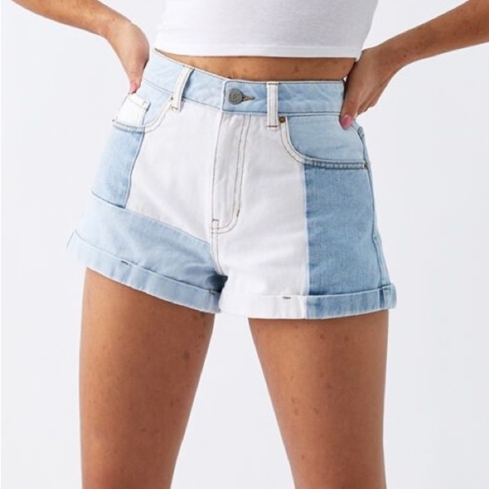 Pacsun Colorblock High Waist Mom Shorts